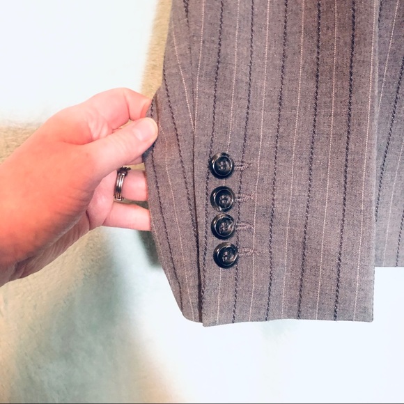 NWT Kim Rogers size 14 grey pinstripes blazer - Picture 4 of 8